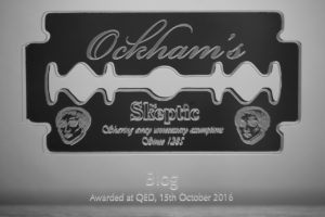 My first QED, and Naturopathic Diaries wins an Ockham Award ...